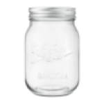 '633 Clear Mason Jar 500ML