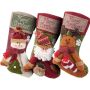 Personalized Christmas Stockings 3 Packs Knitted Stockings Santa Snowman