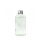 100ML Clear Glass Generic Bottle With Aluminium Screw Cap - Silver 28 410