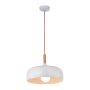 Pendant Lighting Scandinavian Range Wood And White Bowl Shape