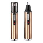 Electric Nose Hair Trimmer USB Rechargeable Eyebrow Trimmer Shaver Gold