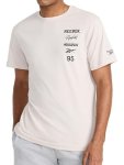 Reebok Men's Memes Short Sleeve T-Shirt Standard Fit Lightweight Cotton-poly Jersey Fabric Pumice Stone Large