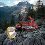 Super Bright LED Headlamp With Safety Warning Light