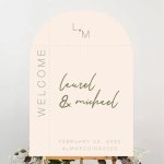Modern Garden Arch Welcome Sign Durable Foamex Wedding Sign