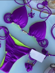 Brazilian Push Up Bikini - Purple - Medium