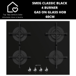 Smeg Classic Black 4 Burner Gas On Glass Hob - 60CM