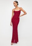 Sissy Boy Own The Night: Strappy Maxi Dress With Diamante - Red
