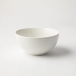 Jenna Clifford - Embossed Lines Cereal Bowl - Cream White Set Of 4