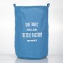 Canvas Laundry Basket - Blue