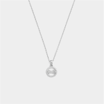 Sterling Silver Cubic Zirconia Infinity Circle Pendant