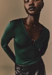 Buckle-detail Top - Green