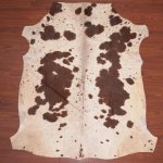 A Grade Cow Hide 2103 Brown white M - Medium Brown white Panelled