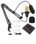 Condenser Microphone Kit With V8 Sound Card