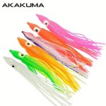 10PCS Rubber Squid Octopus Soft Bait Plastic Fishing Lures 8.0 10.01 11.99CM 3.15 3.94 4.72IN Mix Colors