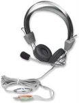 Manhattan Stereo Headset + Microphone With In-line Volume Control Retail Box Limited Lifetime Warranty