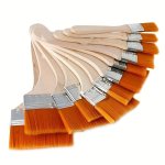 5 Sets Of Art Paint Brushes Assorted Sized Nylon Painting Brushes With Wooden Handles For Acrylic Oil Paint Varnishes Watercolor