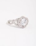 Silver Cushion Infinity Ring - M l