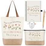Motipuns 5 Pcs Appreciation Gifts Set Women Occupational Therapists Speech Language Pathologists Social Workers Tote Gift Occupa