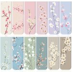 12PCS Floral Magnetic Bookmarks - Assorted Flower Designs Strong Magnet Page Clips For Books And Planners Durable Paper Book Mar