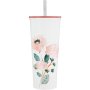 Clicks Drinking Cup With Straw Peony