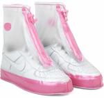 Galashield Rain Shoe Covers Waterproof Shoe Covers For Men Women Reusable Galoshes Overshoes Clear pink Xx-large