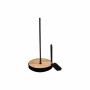 Roller Towel Holder - Black Wire & Wood