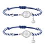 Blue Adjustable Tennis Racket Wristband Bracelet - 2 Pack