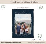 Personalised Fleece Blanket Photo Fleece 1 Photo With Quote