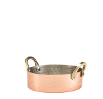 Genwaremini Hammered Copper Plated Casserole Dish 12X3.5CM