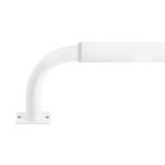 Meriville 1-INCH Diameter Wrap Around Blackout Curtain Rod 96-INCH To 144-INCH Glossy White Finish