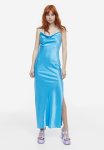 Satin Slip Dress - Blue