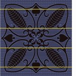 Khotso - Ntjhe Poone Brown cobalt gold - 155 X 165 Cm