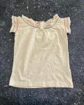 M&s Indigo White Dress With Green Pink And Blue Stitching 2 3Y