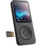 64GB MP3 Player With Bluetooth 5.0 Up To 30 Hours Playback Time Hifi Music Player With Video Playback Image Viewer Fm Radio Recording Zinc Alloy