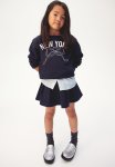 Pleated Skirt - Navy Blue pinstriped