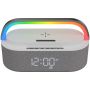 Wireless Charger With Clock Alarm Bluetooth Speaker Phone Stand
