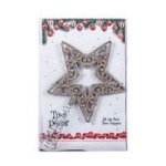 Star - Christmas Accessories - Tree Topper - Silver - 20 Cm - 4 Pack