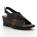 Ranee Wedge Sandal - Black - 8