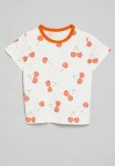 PoP Candy Printed Tee - Orange & White