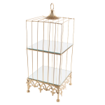 Square Gold Cage Medium 56X22X22CM