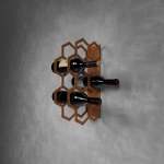 Small Wine Display Wall Mounted - Rust Coat