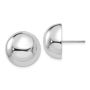 9CT White Gold 10MM Half Ball Stud Earing