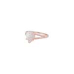 Rose Gold Teardrop Cubic Zirconia Ring - M l