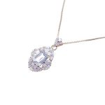 Small And Elegant Aquamarine Pendant Is A Great Gift Choice For Women.