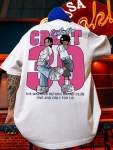 Men's Beauty Graphic Print T-Shirt Short Sleeve Crew Neck Tee Men's Clothing For Summer Outdoor