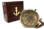 Us Handicrafts God Is With You 1:9" Engraved Brass Compass With Rosewood Case Christian Gift For Son Graduation Birthday Baptism