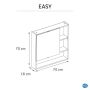 Easy Mirror Bathroom Cabinet Wall Hung Matt White With 1 Door W70CMXD16.3CMXH70CM