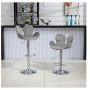 Kc Furn-rosey Bar Chairs Grey Set Of 2