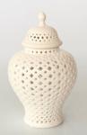 White Cut-out Ginger Jar – 27X16CM