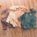 Lace Detailed Buttoned Romper 18-24M Beige